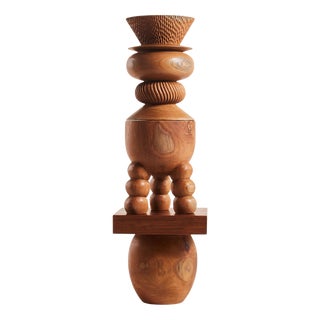 Nala Teak Stool by Heaps & Woods For Sale