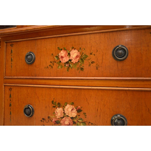 Georgian Painted Satinwood Bookcase, 1950s For Sale - Image 11 of 12