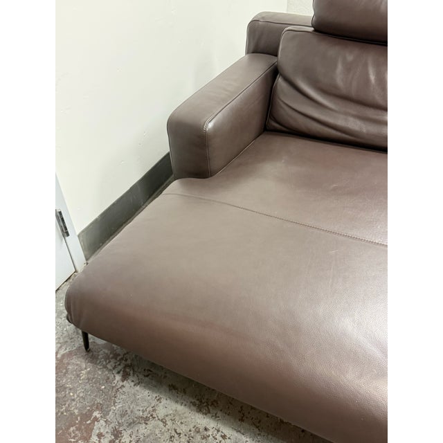 Animal Skin Nicoline Italia Strauss Leather Chaise For Sale - Image 7 of 12