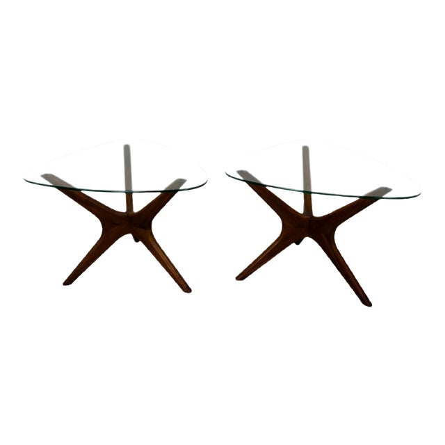 Pair of “Jacks” Side Tables Designed by Adrian Pearsall for Craft Associates, Wilkes-Barre, Pennsylvania, American, Circa 1960s For Sale