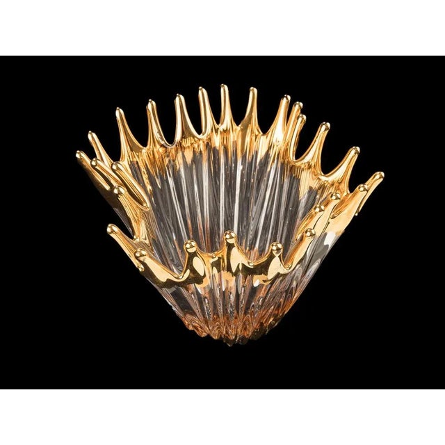 Mid-Century Modern Crystal Glass Bowl For Sale - Image 3 of 9