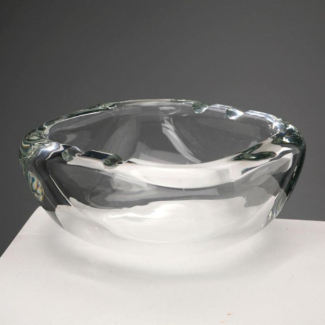 Colorless Glass Ashtray attributed to Barbini For Sale - Image 4 of 10