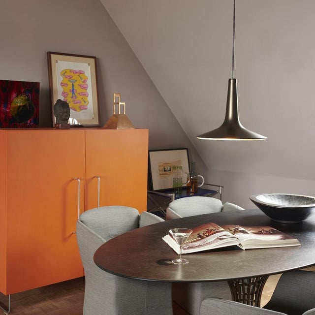 Francesco Rota Suspension Lamp Kin 479 Anodic Bronze attributed to Oluce For Sale - Image 3 of 7