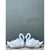 Mid-Century Modern Vintage Cast Concrete Swan Planters - Pair For Sale - Image 3 of 12