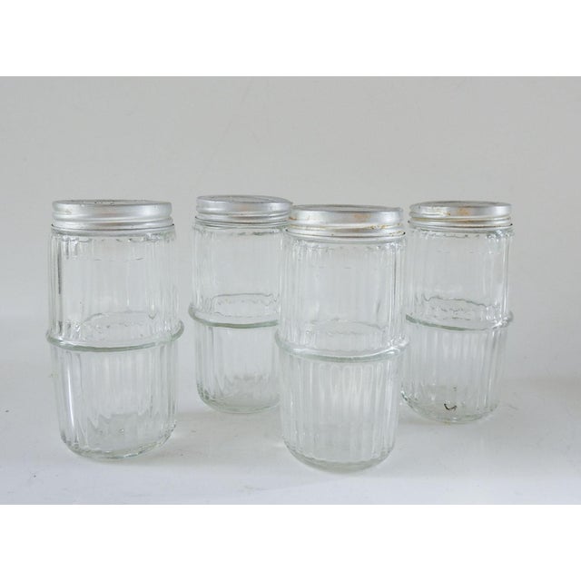 Vintage Hoosier Ribbed Glass Jars Set of 4 Chairish