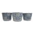 Japanese Edo Blue & White Patchwork Soba Choko Noodle Bowl or Tea Cup Set of 3 For Sale