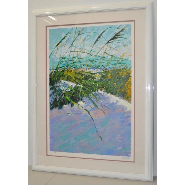 Aldo Luongo "Windy Beach II" Serigraph c.1990 Signed / Numbered Beautiful vintage serigraph by listed Argentinian /...
