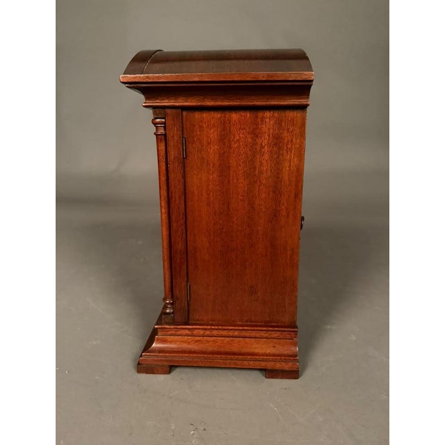 Early 20th-century German Gustav Becker bracket clock dating to circa 1920, housed in a handsome mahogany case and...