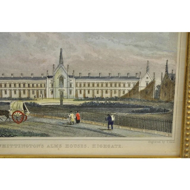 Antique "Whittington's Alms House, Highgate" Colored Print M. Shepherd, T. Dale For Sale - Image 4 of 12