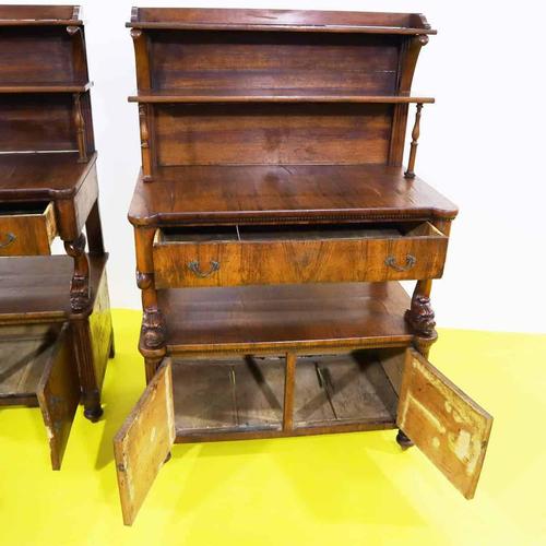 Wooden Credenzas with Carved Legs and Doors, Set of 2 For Sale - Image 14 of 18