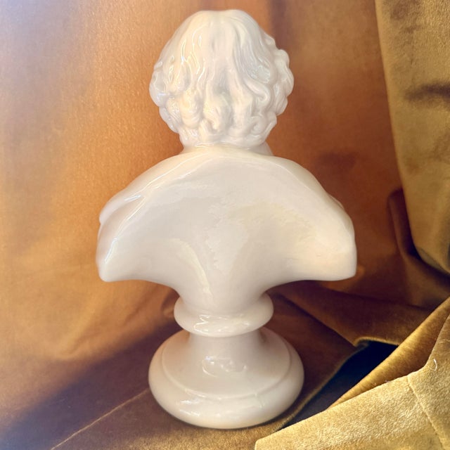 Victorian Parian Porcelain Bust of William Shakespeare For Sale - Image 3 of 4