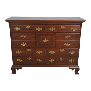 Statton Large Chippendale Cherry Bedroom Masters Chest For Sale
