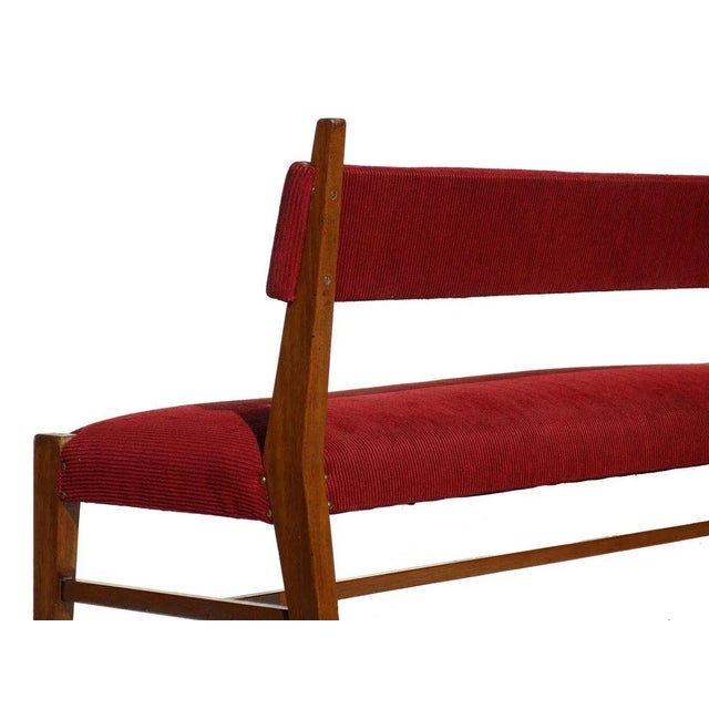 1950s Italian Wooden Bench, 1950s For Sale - Image 5 of 8