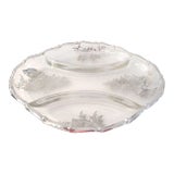 Mid-Century Silver Overlay Divided Vanity Dish For Sale