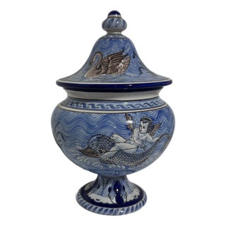 Gabriel Montagnon Nevers Faience Covered Pot For Sale