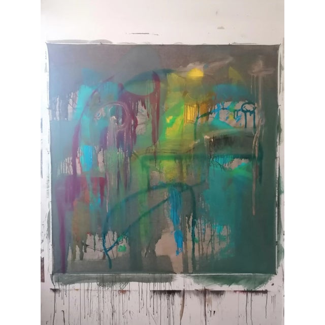 Stefano Mazzolini, Barracas, 2022, Acrylic & Oil on Canvas For Sale - Image 10 of 13