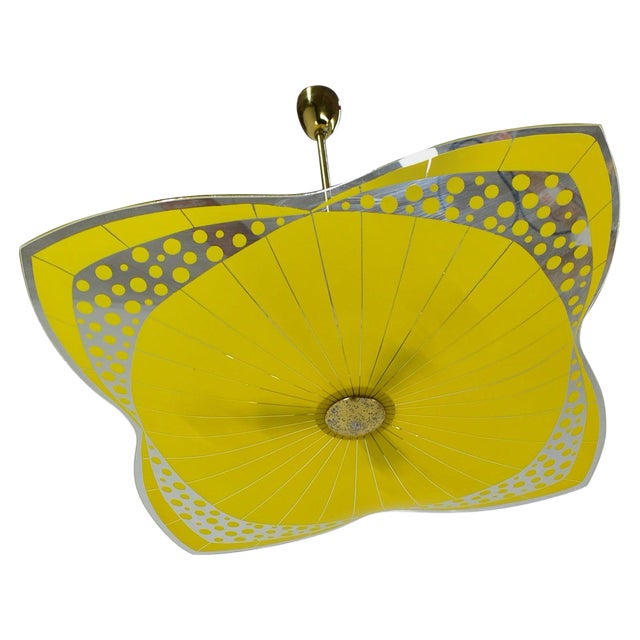 Mid-Century Glass Pendant, 1960s For Sale