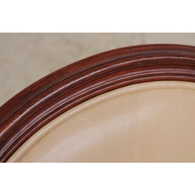 Set of 8 French Louis XVI Style Leather Dining Chairs For Sale - Image 9 of 18