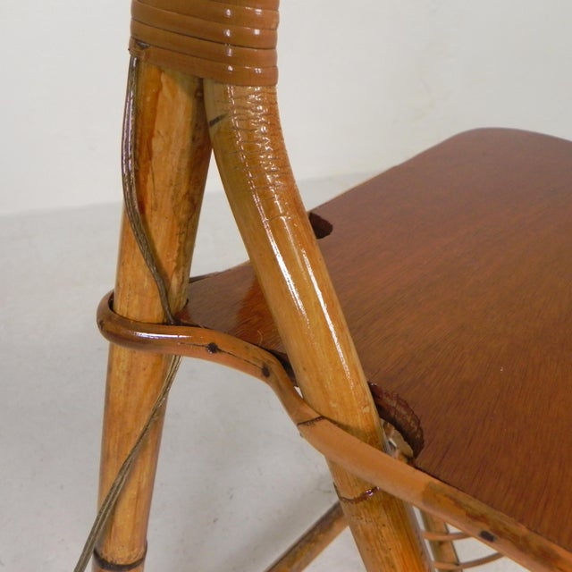 1950s Vintage Standing Bamboo Lamp, 1950s For Sale - Image 5 of 18
