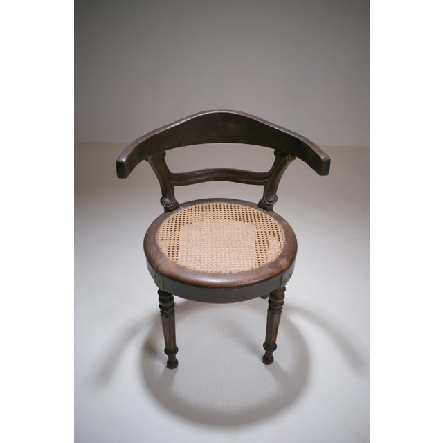 Louis-Philippe French Oak Desk Armchair, 1890s For Sale - Image 17 of 18