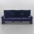 1990s Maralunga Sofa by Vico Magistretti for Cassina Blue Stripe 3-Seat Italian Vintage Sofa For Sale - Image 5 of 7