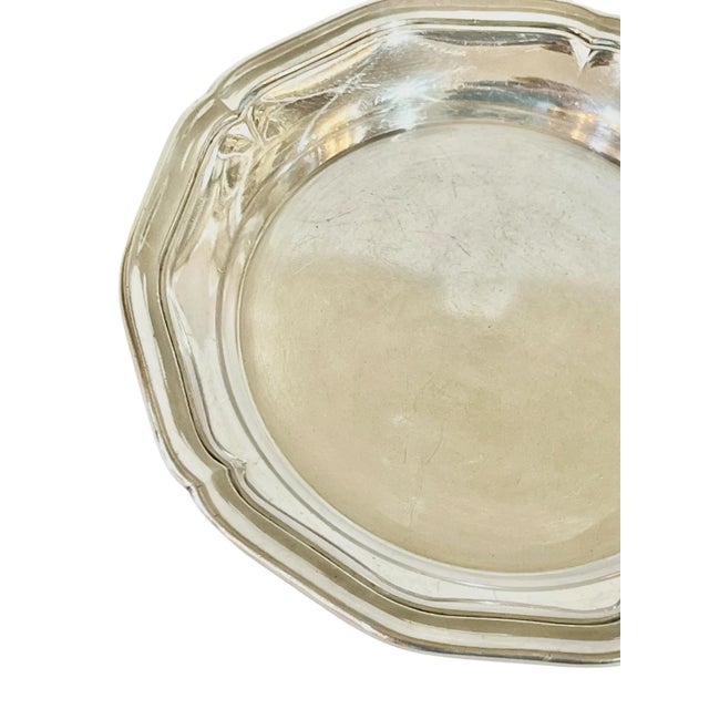 Mid 20th Century Pair Vintage Christofle French Silver Plate Wine Bottle Coasters For Sale - Image 6 of 12