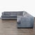 Spacious and comfortable L-shaped sectional by Mitchell Gold + Bob Williams. Features soft gray velvet upholstery and deep...