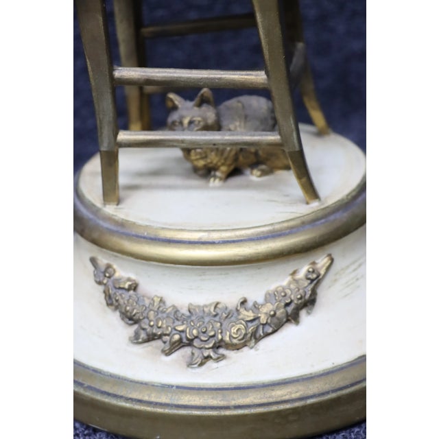 Traditional Potmetal Gilded Lamp For Sale - Image 3 of 11