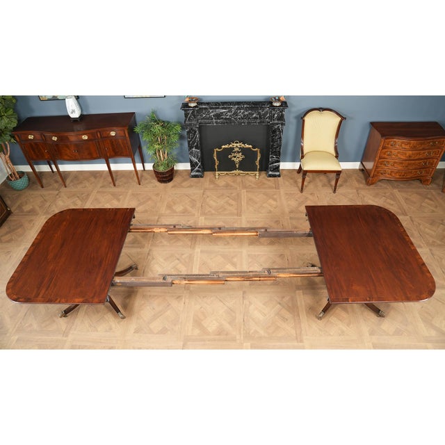 Vintage Old Colony Furniture Mahogany Dining Table For Sale - Image 6 of 15