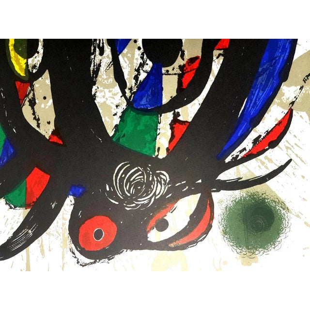 Textile Joan Miro - Original Abstract Lithograph 1976 For Sale - Image 7 of 10
