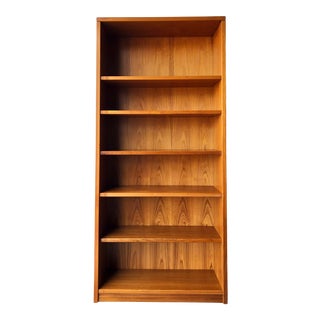 Vintage Mid Century Modern Danish Style Tall Bookcase. For Sale
