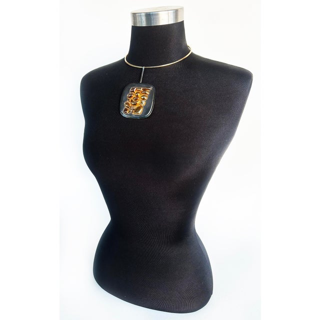 Bronze 1980s Miguel Ortiz Berrocal Torso Verona Opus 173 Necklace #857/1000 With Case, Stand For Sale - Image 8 of 16