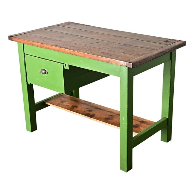 19th Century French 19th Century Beech & Painted Pine Work Table For Sale - Image 5 of 13