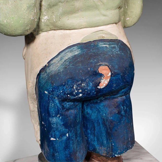 1910s Antique Edwardian English Butcher's Shop Display Figure For Sale - Image 12 of 13