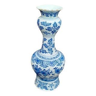 Antique 17th Century Dutch Delft Double Gourd Vase, 1680 For Sale