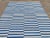 Textile Handmade Cotton Striped Rug, Up Down Stripe Blue and White - 12'x12' For Sale - Image 7 of 10