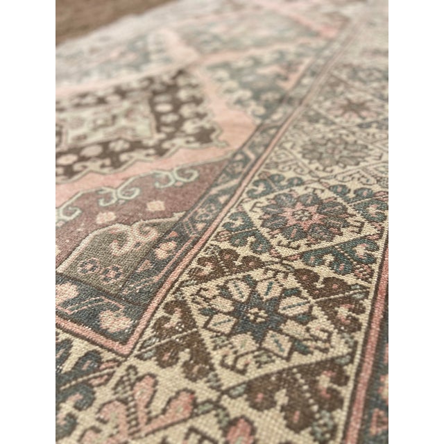 1960s Persian Distressed Wide Runner Rug - 4’9x12’9 For Sale - Image 9 of 9