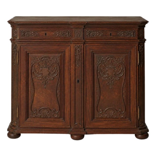 20th Century Belgian Walnut Server For Sale
