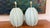 Pair of sculptural ribbed table lamps by Alsy, featuring an organic cactus-inspired form with deeply carved vertical...
