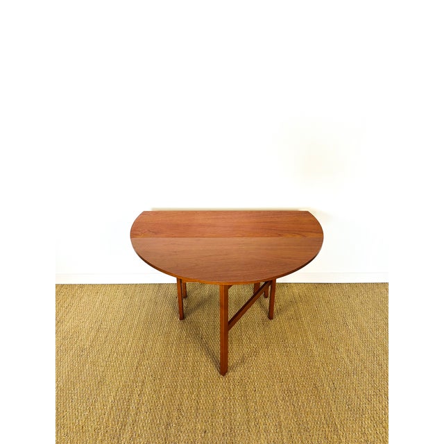 Brown Scandinavian Folding Teak Dining Table, 1960s For Sale - Image 8 of 17