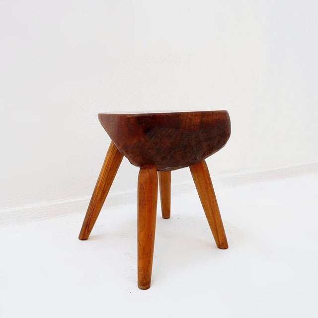 Vintage Stool in Wood, 1960s For Sale - Image 11 of 14