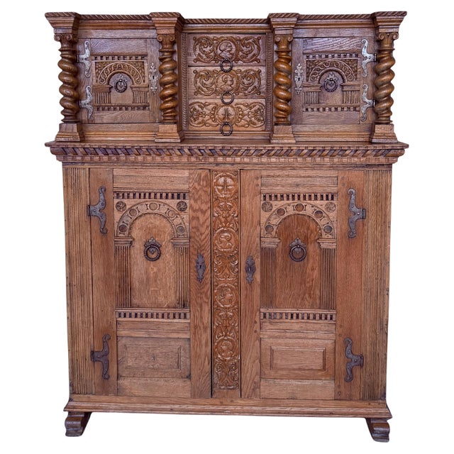 Late 19th Century Boho Hand Carved Dutch Cabinet For Sale - Image 15 of 18