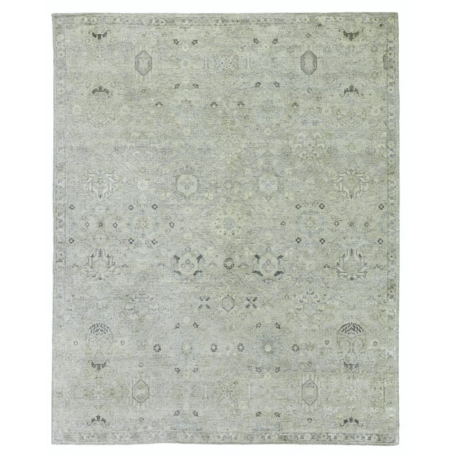Textile Rugs Evie Hand Knotted Wool Gray & Beige - 9'x12' For Sale - Image 7 of 7