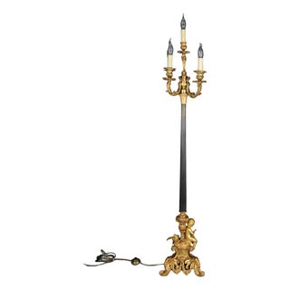 Louis XV Napoleon III Salon Floor Lamp, Paris, France, 1880s For Sale