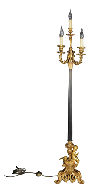 Louis XV Napoleon III Salon Floor Lamp, Paris, France, 1880s