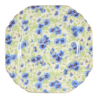 Lord Nelson Pansy Chintz Square Plate For Sale