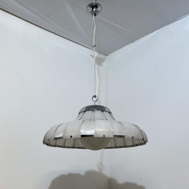 Metal Space Age Meblo Pendant Lamp from iGuzzini, 1960s For Sale - Image 7 of 15