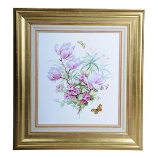 20th Century Floral Bouquet Plaque from KPM Berlin For Sale