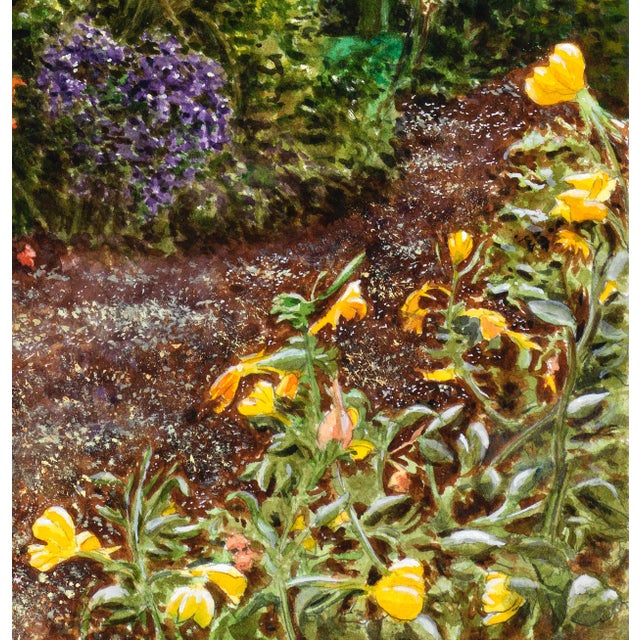 "Waiting for Monet", Claude Monet's Garden in Giverny, France, Original Watercolor Painting For Sale - Image 4 of 6