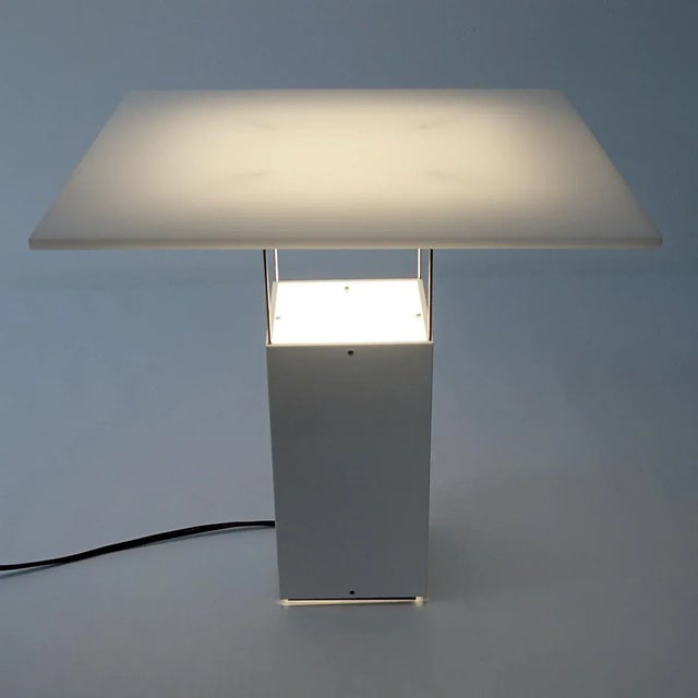 Metal Vintage Acrylic Glass Table Lamp For Sale - Image 7 of 13